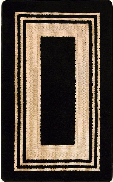 Montclair Black Beige 24 X39 Accent Rug Contemporary Area Rugs Montclair Black Beige 24 X39 Accent Rug Contemporary Area Rugs By Sohome Market