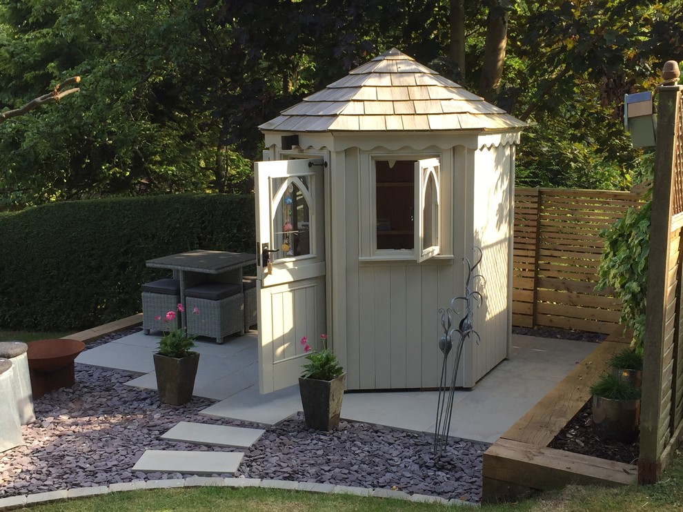 This is an example of a small traditional garden shed in West Midlands.
