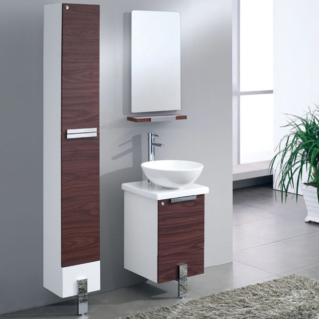 Fresca Adour 16 Dark Walnut Modern Bathroom Vanity w/ Mirror