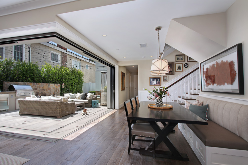 Example of a transitional home design design in Orange County