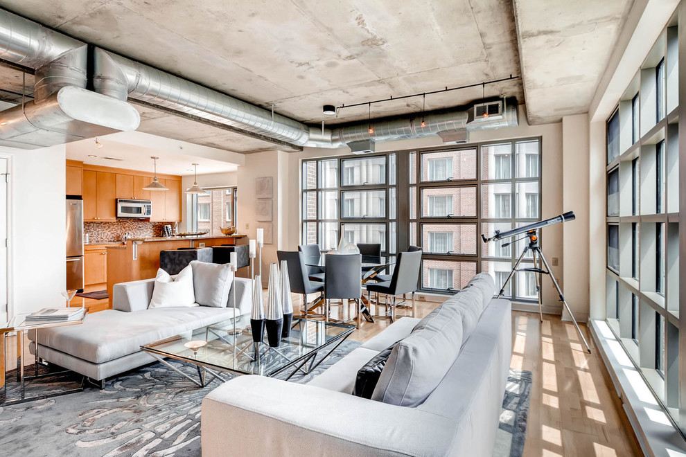 Inspiration for a contemporary living room remodel in Baltimore