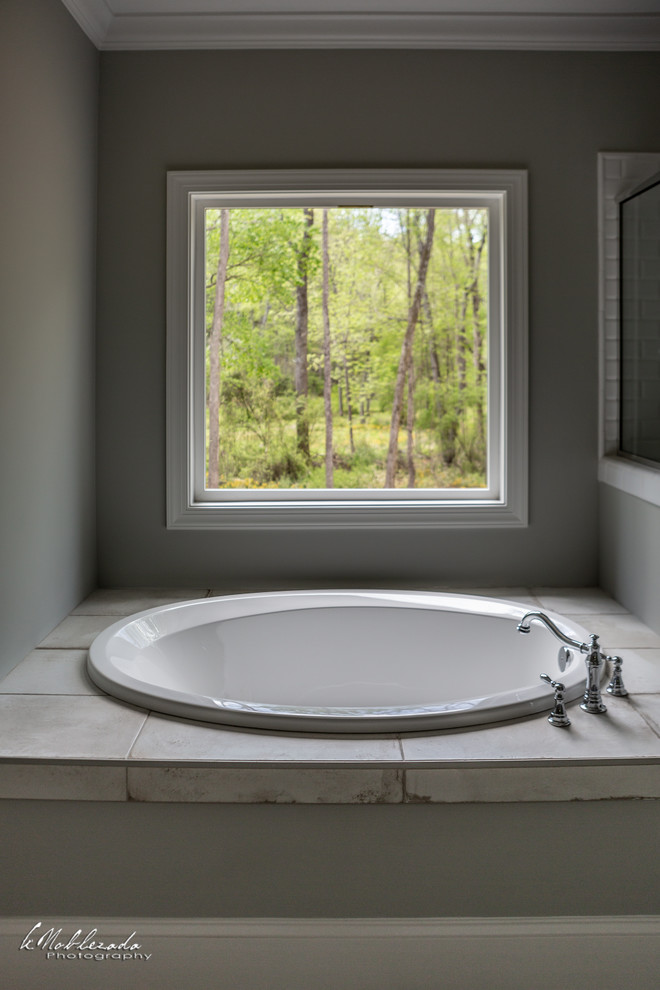 Example of a transitional bathroom design in Charlotte