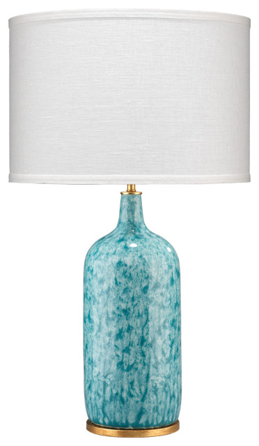 teal and gold lamp