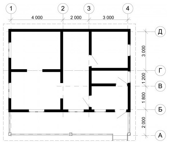 Каркасный дачный дом [007.14]
