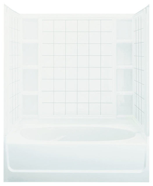 Sterling Ensemble 74.24"x42"x60" Vikrell Tub/Shower Contemporary