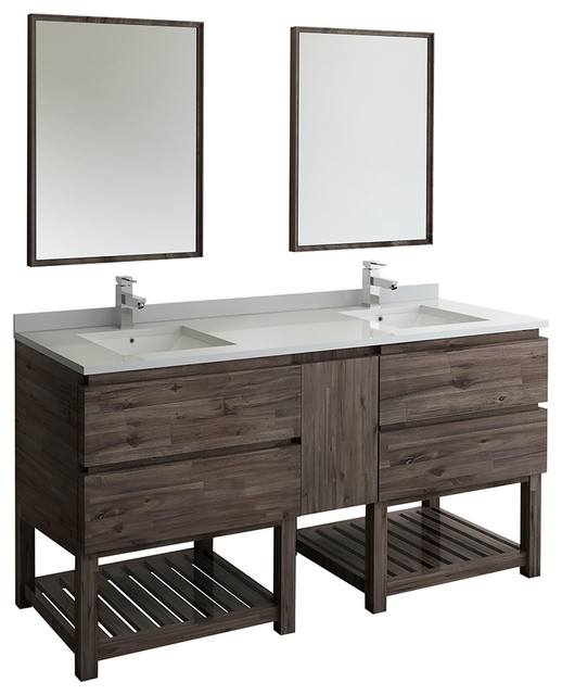 Fresca Formosa 72 Floor Standing Double Sink Bathroom Vanity W Open Bottom