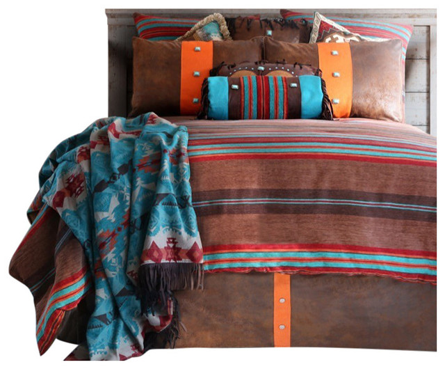 Canyon View Southwest Striped Comforter Bedding Set Southwestern