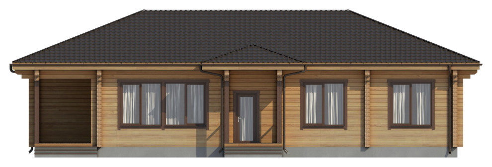 Дом из бруса по проекту 51ПБ