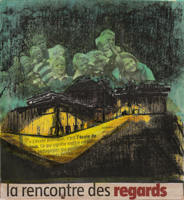 LA RENCONTRE contemporain-tableau-d-art