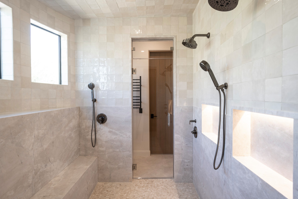 Modern Walk-in Master Bathroom Shower - Contemporary - Bathroom ...