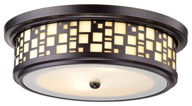 oil rubbed bronze flush mount kitchen light