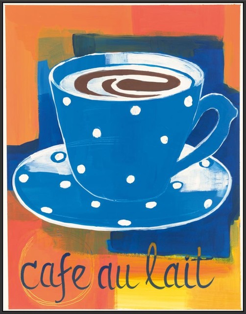 Cafe Au Lait Framed Canvas Art 31 75 X41 Wall Cafe Au Lait Framed Canvas Art 31 75