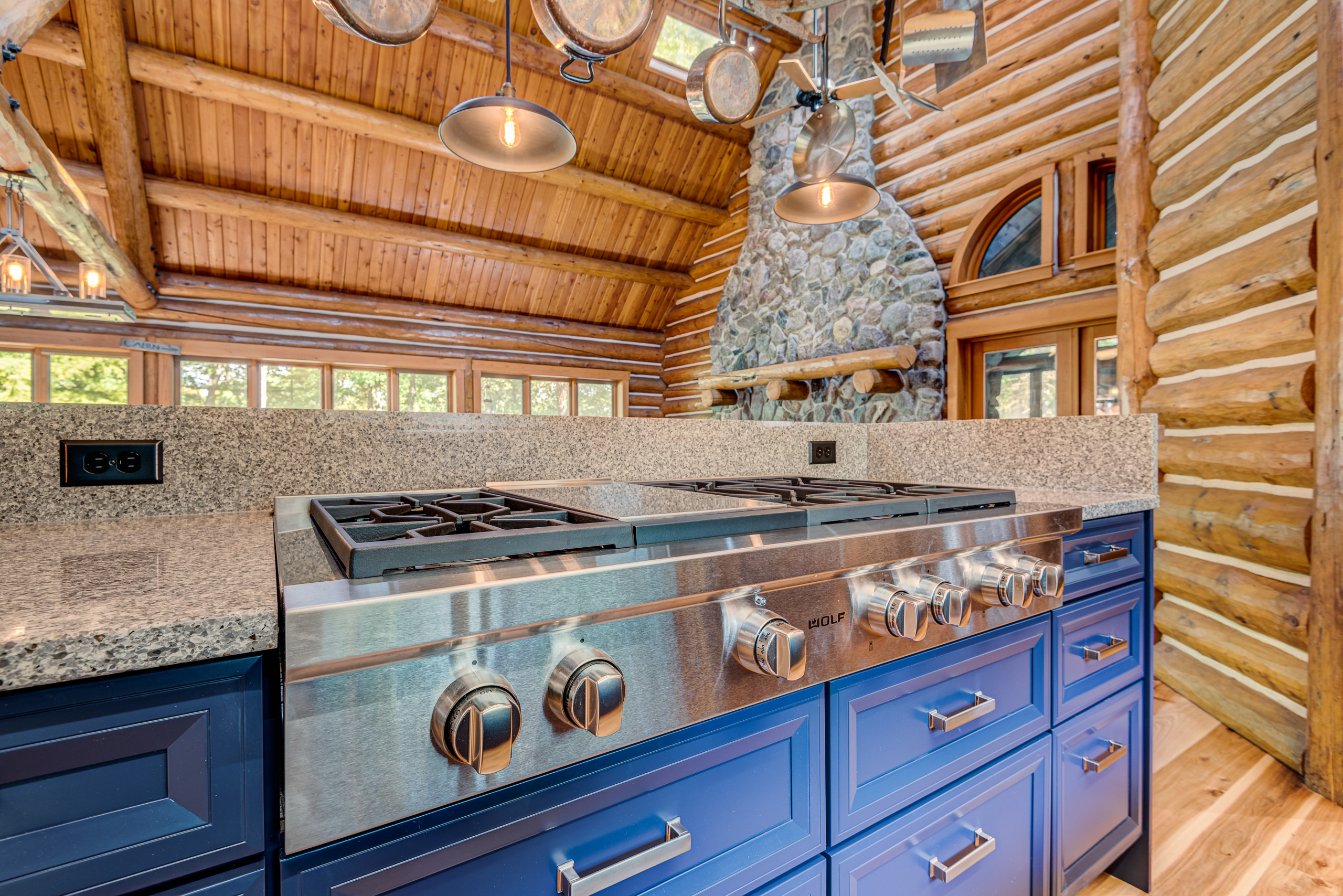 Modern Log Cabin Kitchen