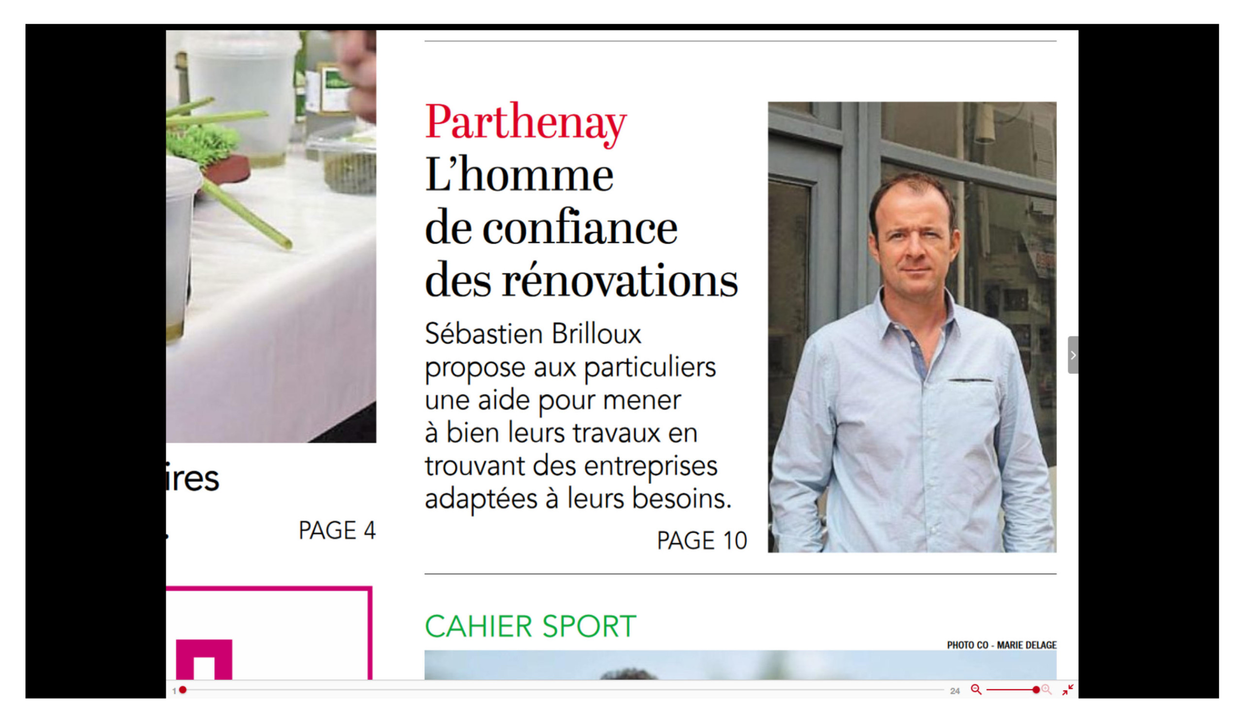 Parution Courrier de l'Ouest