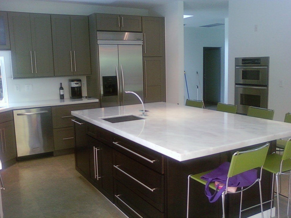 Inspiration for a transitional kitchen remodel in Miami