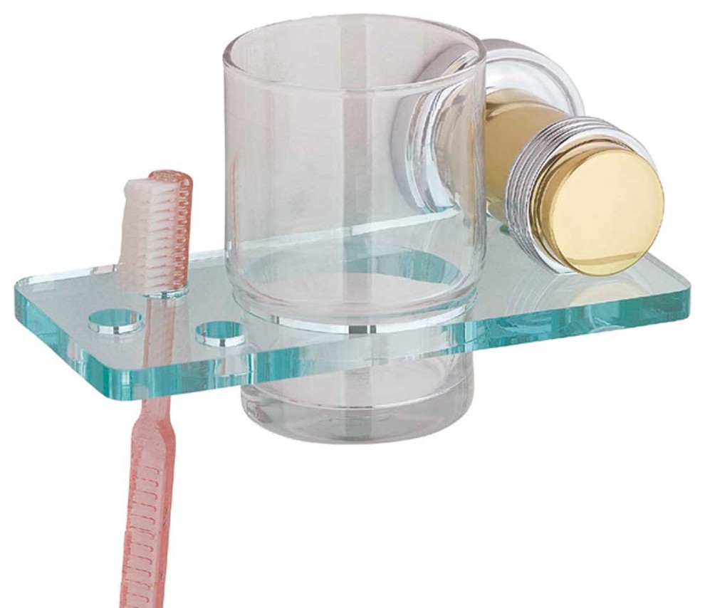 Toothbrush Holder, Brass/Chrome Brass Contemporary Toothbrush Holders by Renovator's
