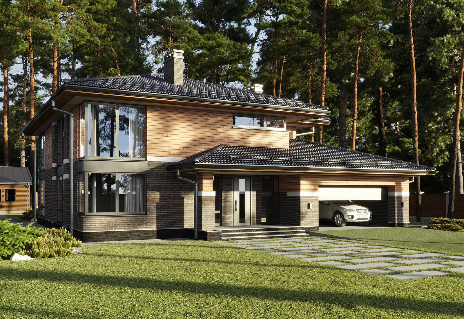 Дизайн интерьера и экстерьера, 3D визуализация. Частный дом в Ленинградской обла