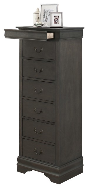 Modern Louis Philippe Lingerie Chest With Hidden Drawer Dark Brown Traditional Dressers By Amoc