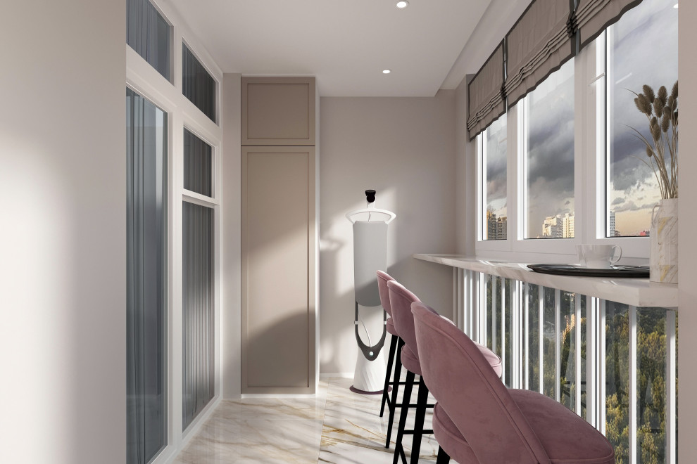 Лоджия с зоной хранения на стадии реализации