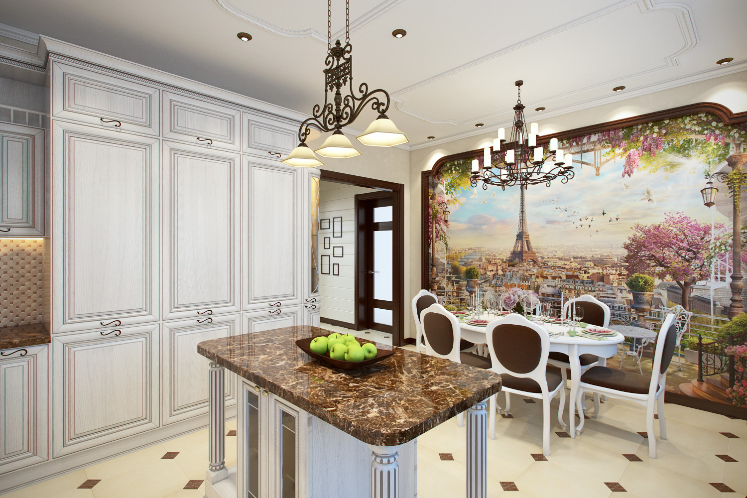 Дизайн интерьера загородного дома г. Москва ЖК Заповедный парк