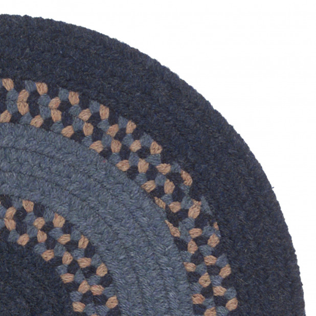 Corsair Banded Round - Navy 14x14, Round, Braided - Contemporary - Area ...