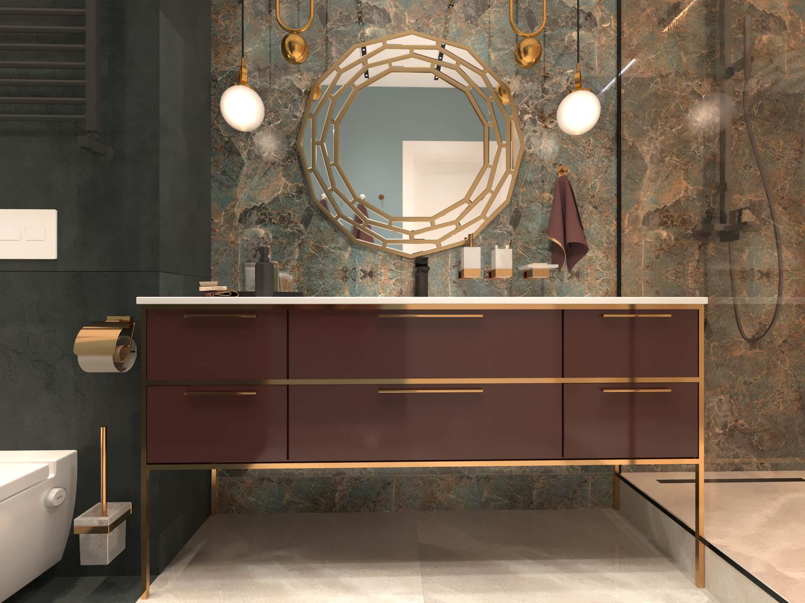 Дизайн-проект интерьера трехкомнатной квартиры.