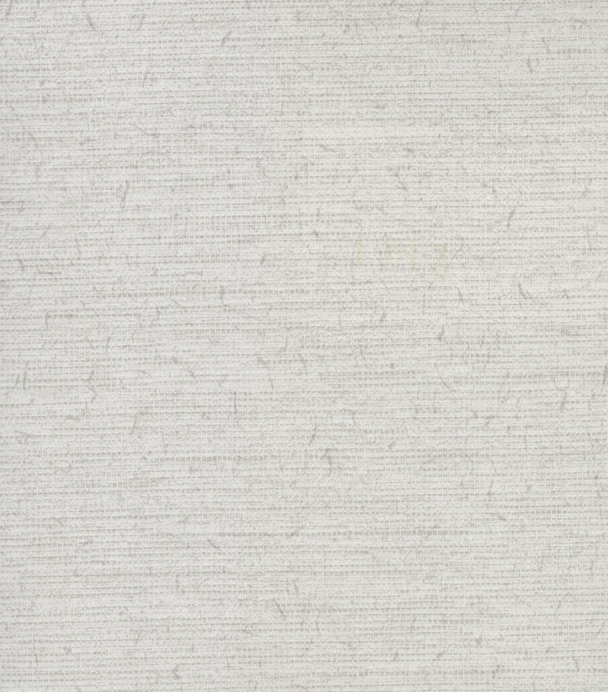 Bravos Light Grey Faux Grasscloth Wallpaper, Sample - Contemporary