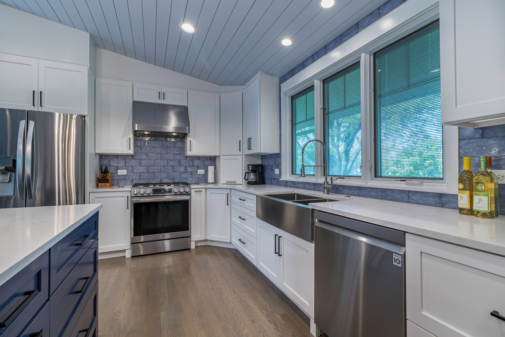 Blue Bliss Open Kitchen Reno