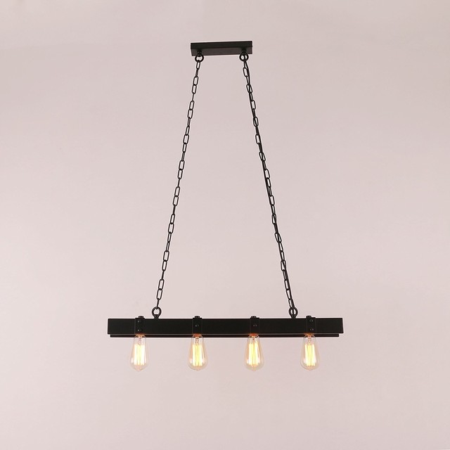 Rustic Black Metal Linear Pendant Light Industrial Rustic Black Metal Linear Pendant Light Industrial Lighting By Funneyle Inc