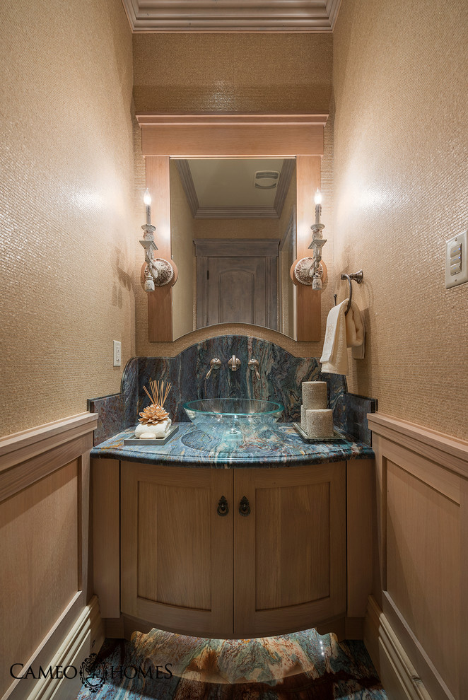 This is an example of a traditional powder room in Salt Lake City.
