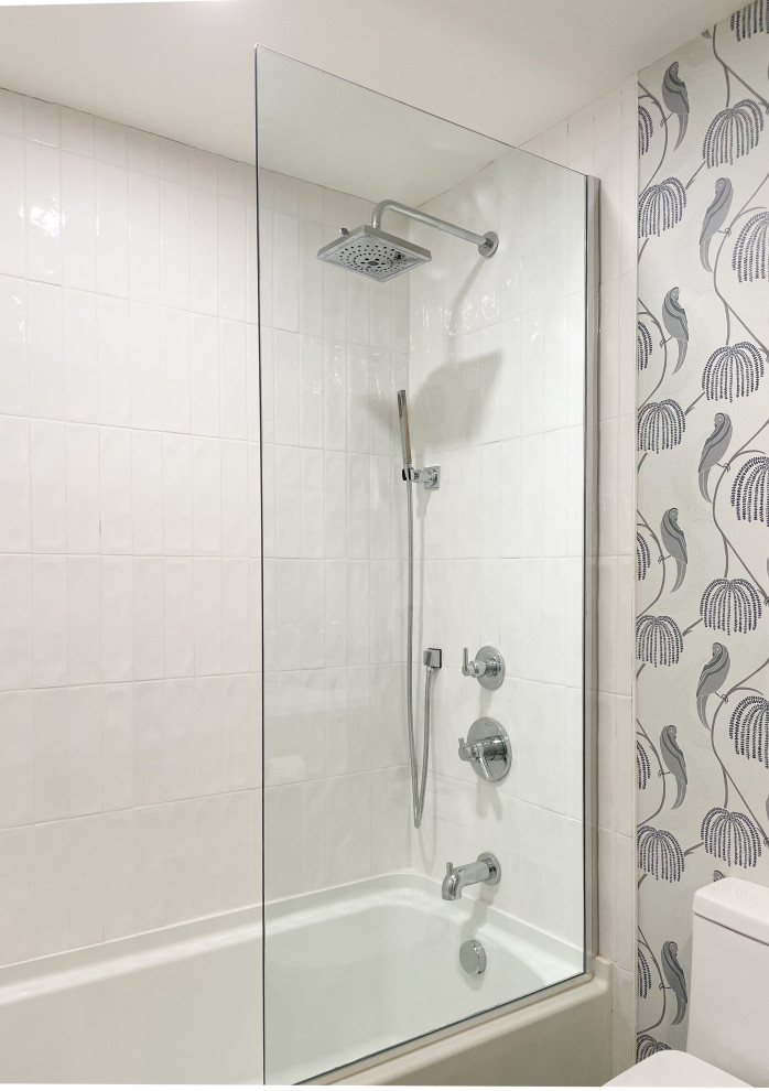 Blue Bird Bathroom | Greenwood Village, CO | Boho Modern