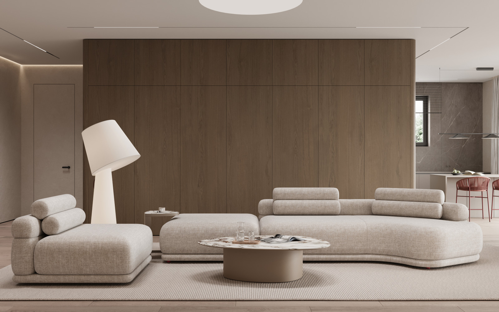 Коттедж (240 кв). Кухня-гостиная