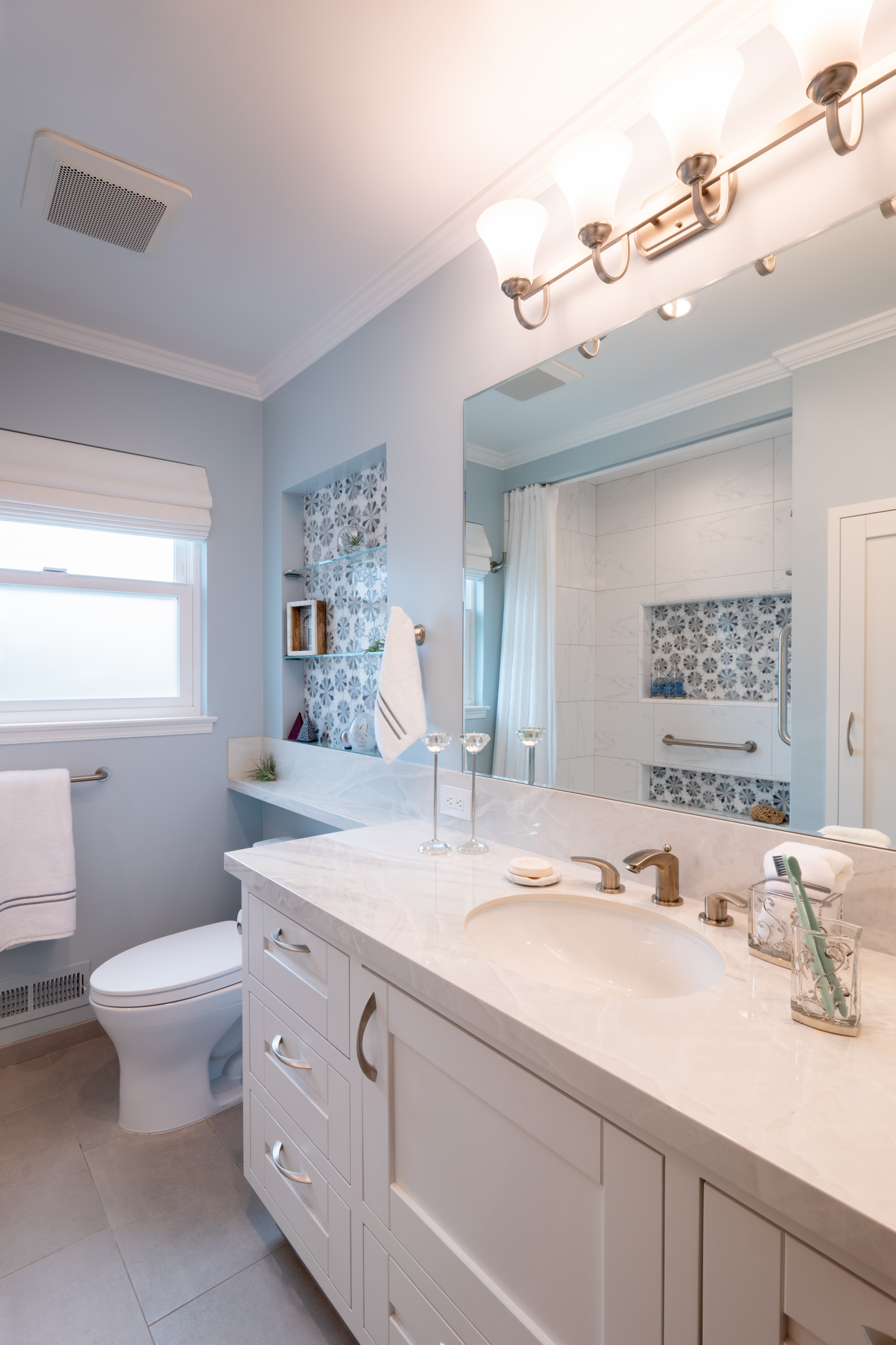 Los Altos Mosaic Hall Bath Remodel