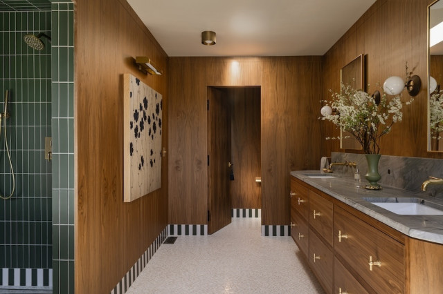 Treehouse mid-century-badezimmer