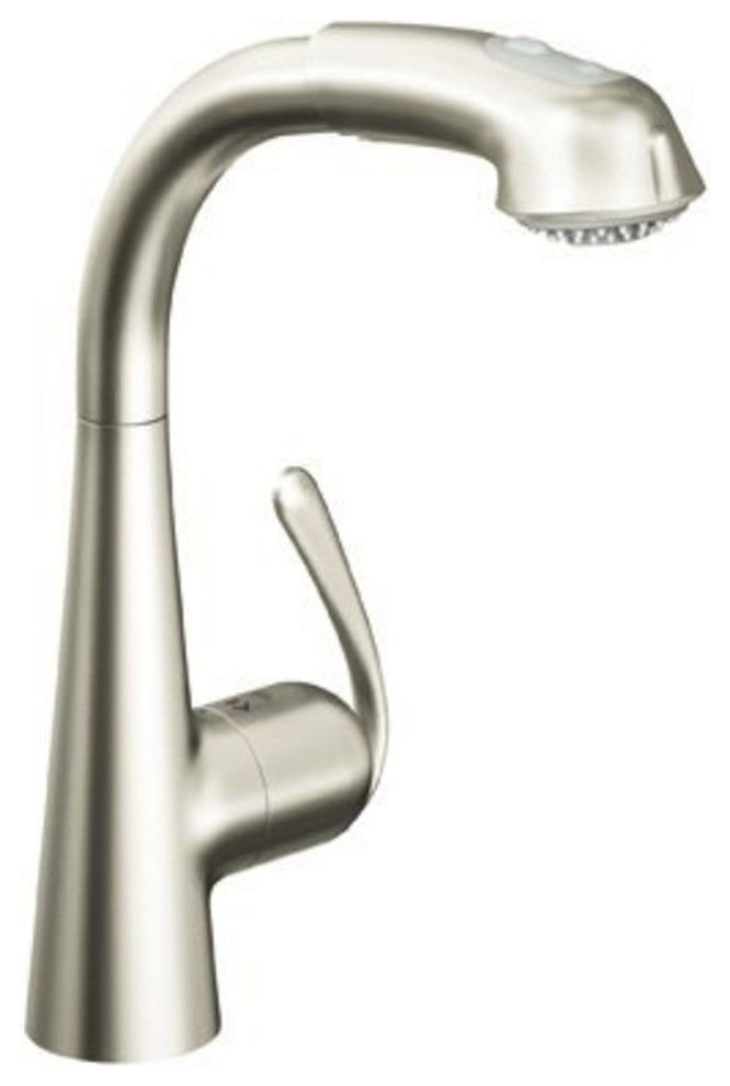 Grohe 33 893 Ladylux3 Plus Pull-Out Kitchen Faucet