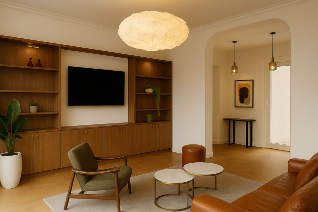 100m&sup2; House Renovation Concept modern-family-room