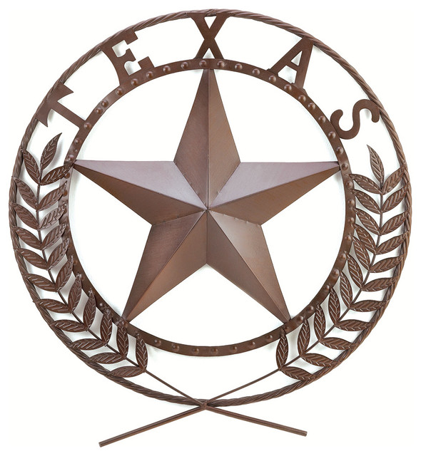 Texas Star Metal 30" Wall Art Decor with letter initial...personalized 
