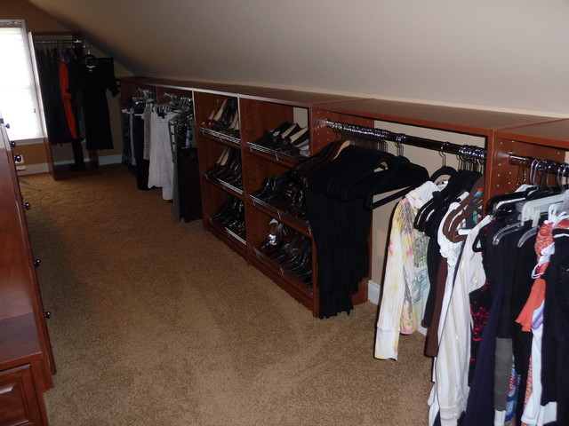 Great Closets With Sloped Ceiling Traditional Closet