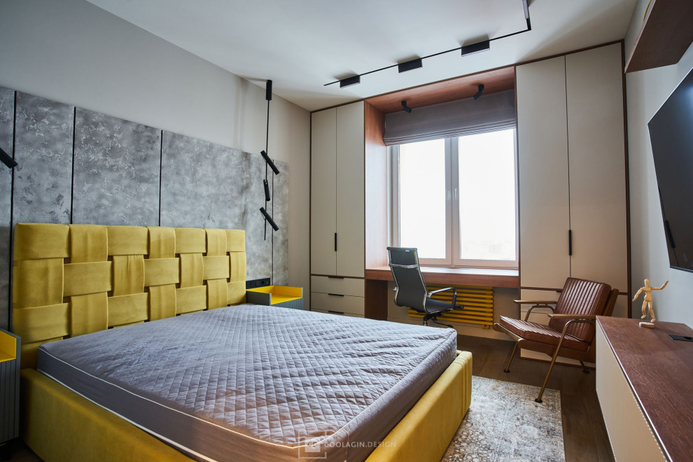 Стильный интерьер с жёлтыми акцентами