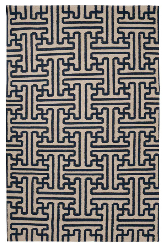Richmound Area Rug, Neutral and Blue