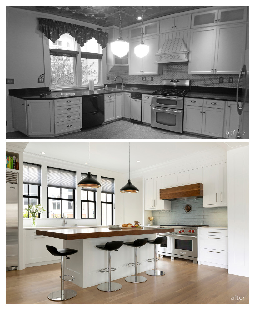 Transitional kitchen photo in Minneapolis
