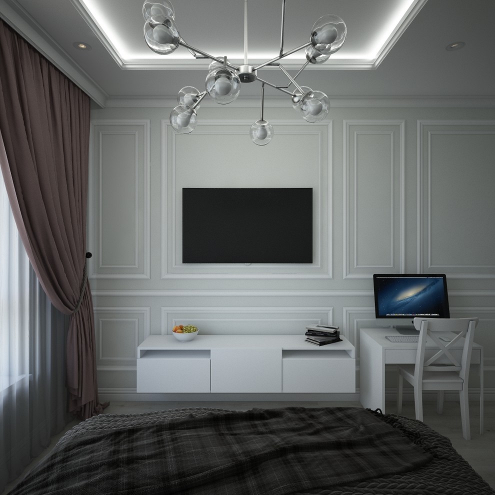 Светлая однокомнатная квартира в неоклассическом стиле