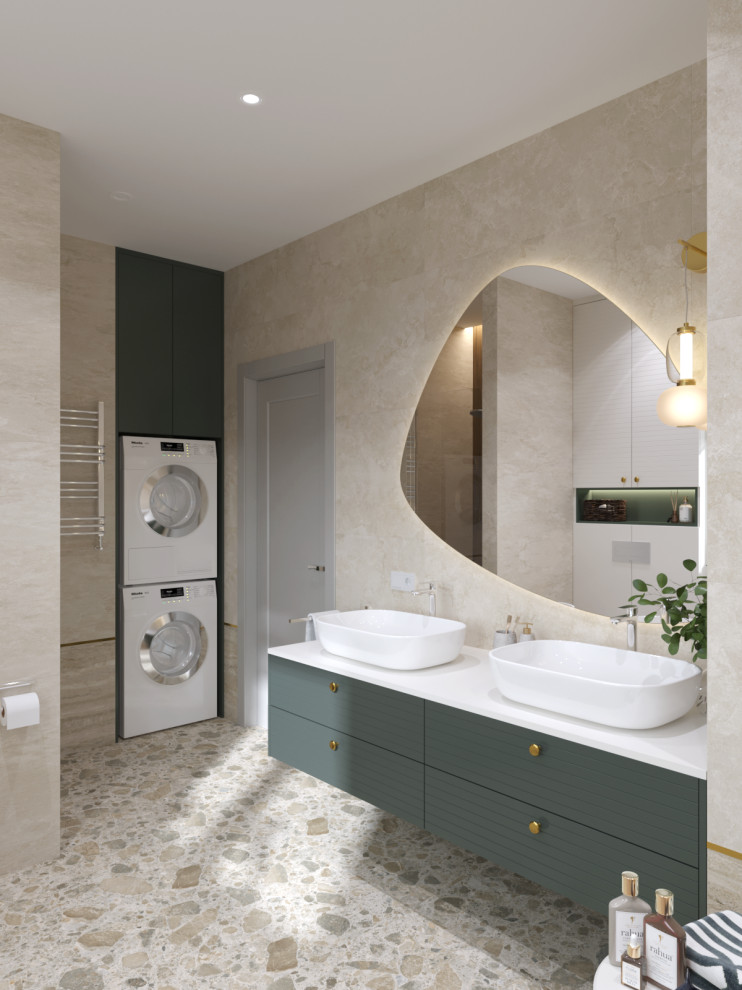 Интерьер ванной комнаты в частном доме