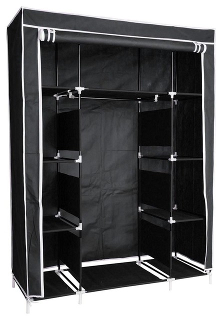 Clothes Storage Closet Wardrobe Organizer Shelf Rack Breathable Portable Home *