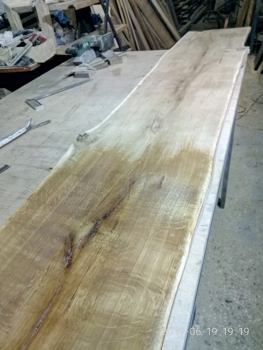 стол из слеба дуба начало