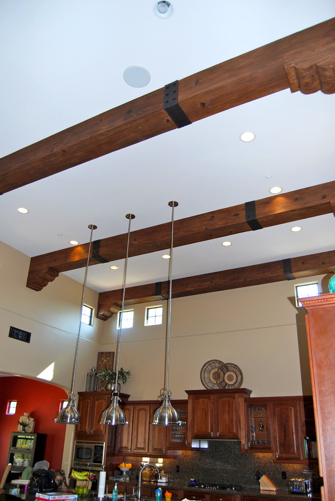 Faux Wood Beams Mediterranean Kitchen Phoenix By Volterra