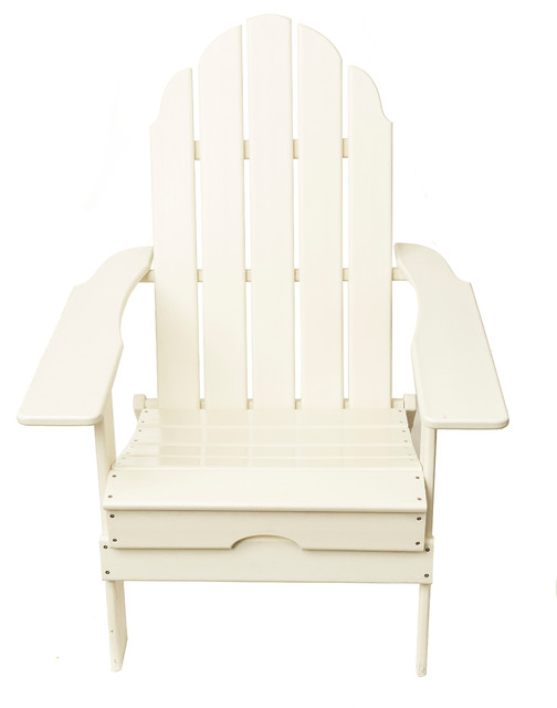 Folding White Color Poly Adirondack Chair Size 38h X 28 X 28