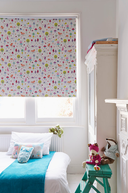 Woodland Pink Roller Blind With A Blackout Fabric
