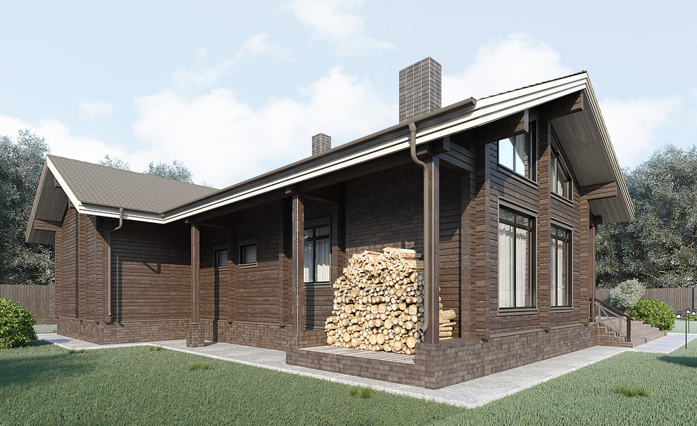 Дом из профилированного бруса 200х142.