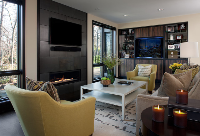 Orchard Lake Residence eclectic-living-room Eclectic Living Detroit Eclectic Living Detroit Orchard Lake Residence eclectic-living-room